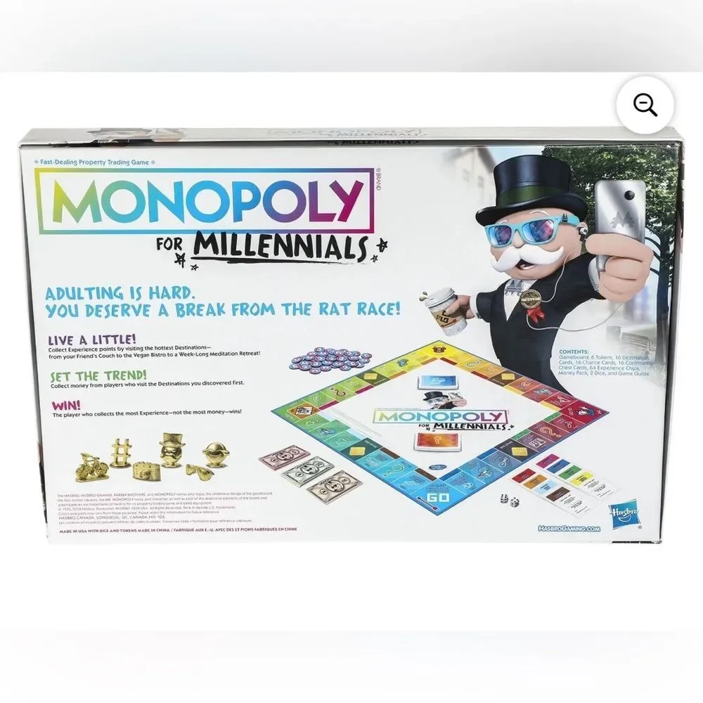 Monopoly for Millennials Board Game Hasbro New Sealed